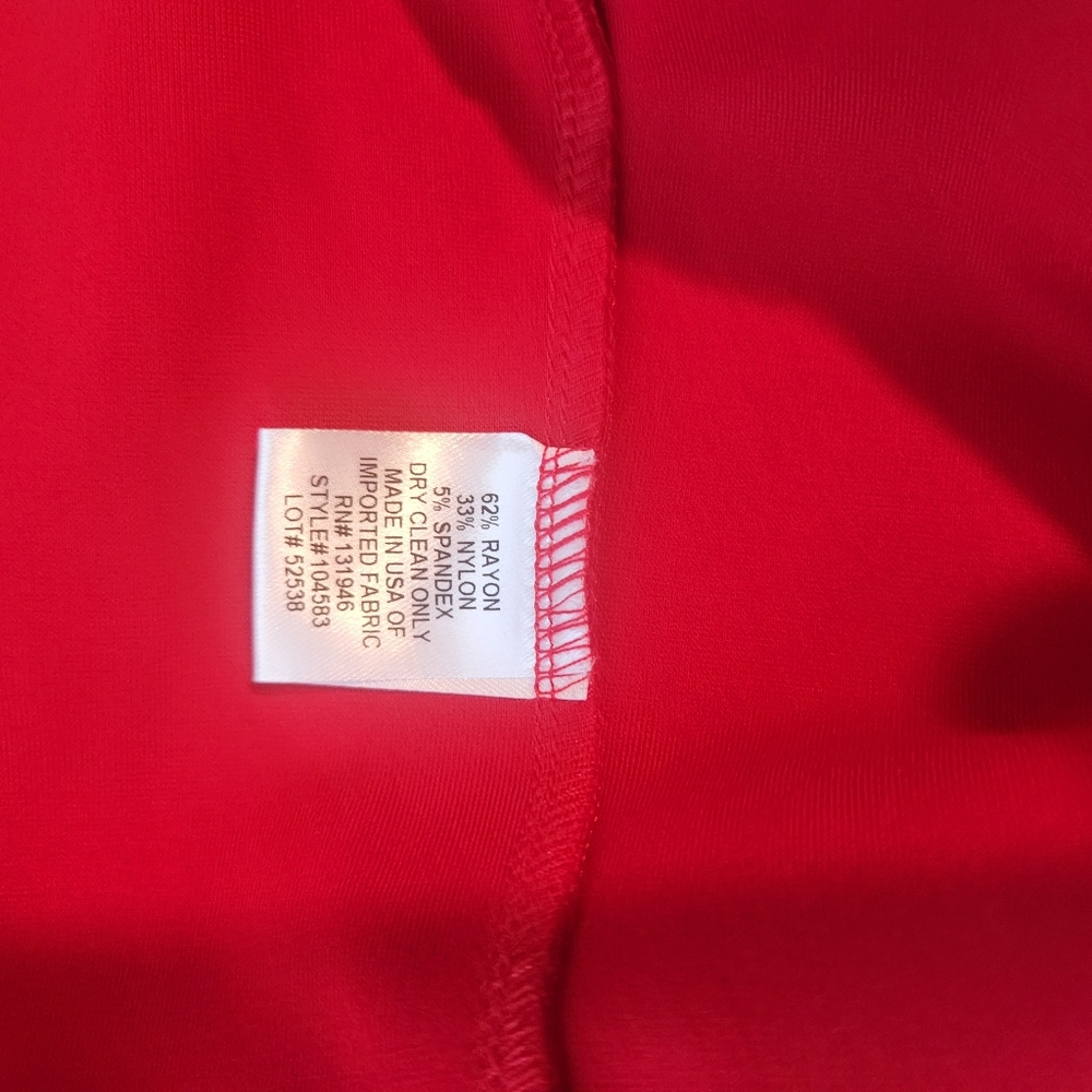 Jude Connally Red V-Neck Dress with Bell Sleeves - Picture 9 of 10